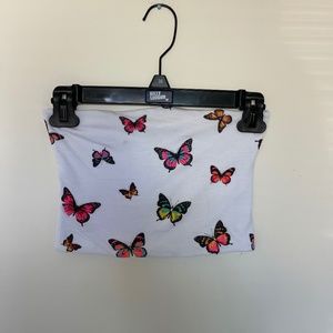 Butterfly Bandeau Crop Top